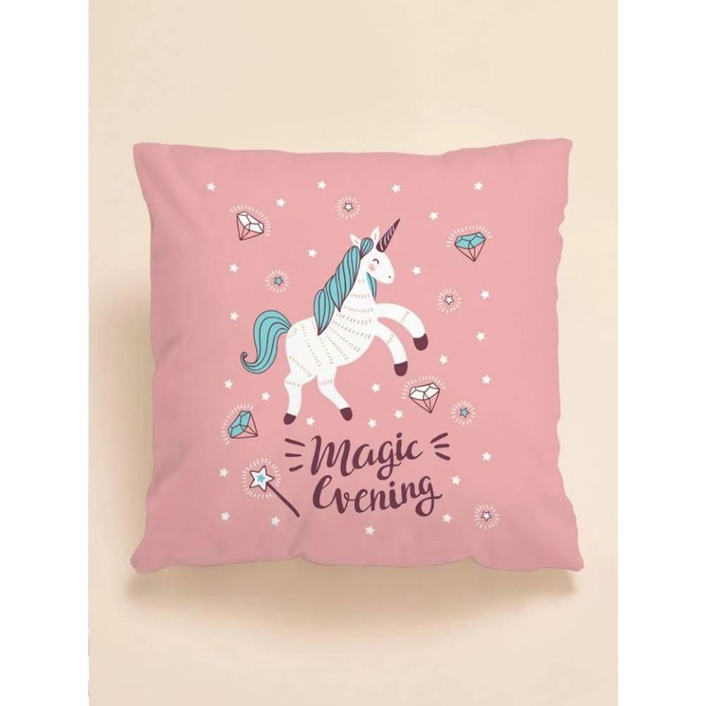 Unicorn Pink and Turquoise Pillow Cushion Cover